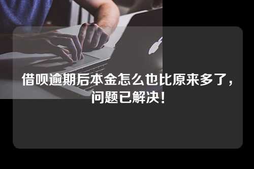 借呗逾期后本金怎么也比原来多了，问题已解决！