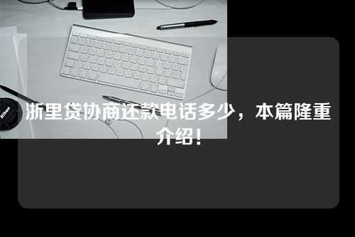 浙里贷协商还款电话多少，本篇隆重介绍！