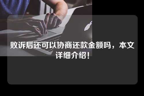 败诉后还可以协商还款金额吗，本文详细介绍！