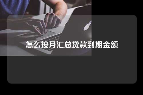 怎么按月汇总贷款到期金额