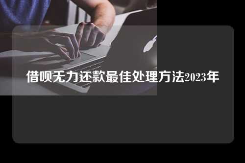 借呗无力还款最佳处理方法2023年