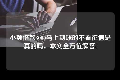 小额借款3000马上到账的不看征信是真的吗，本文全方位解答!