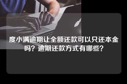 度小满逾期让全额还款可以只还本金吗？逾期还款方式有哪些？