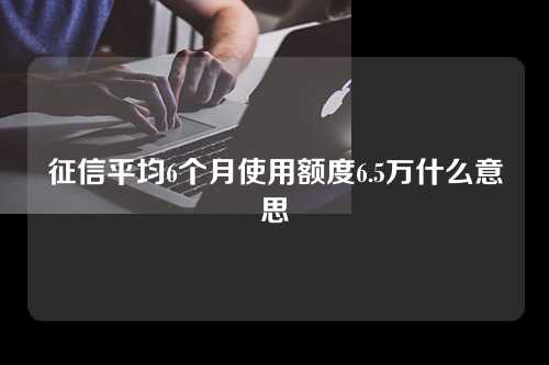 征信平均6个月使用额度6.5万什么意思