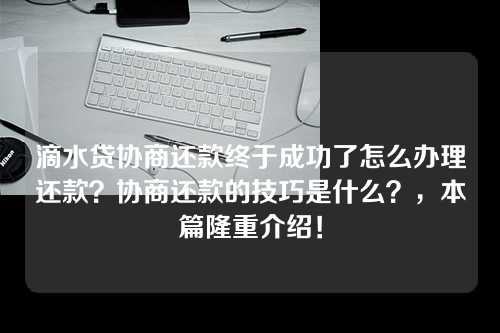 滴水贷协商还款终于成功了怎么办理还款？协商还款的技巧是什么？，本篇隆重介绍！